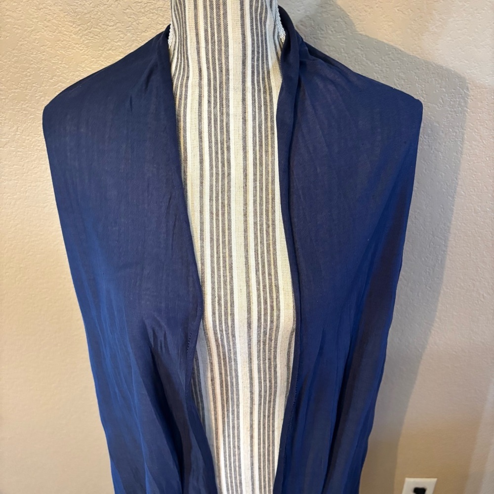 NWT Chuns Scarf / Wrap Navy Blue Large Super Soft Accessory Comfy Fall Winter - Picture 4 of 14